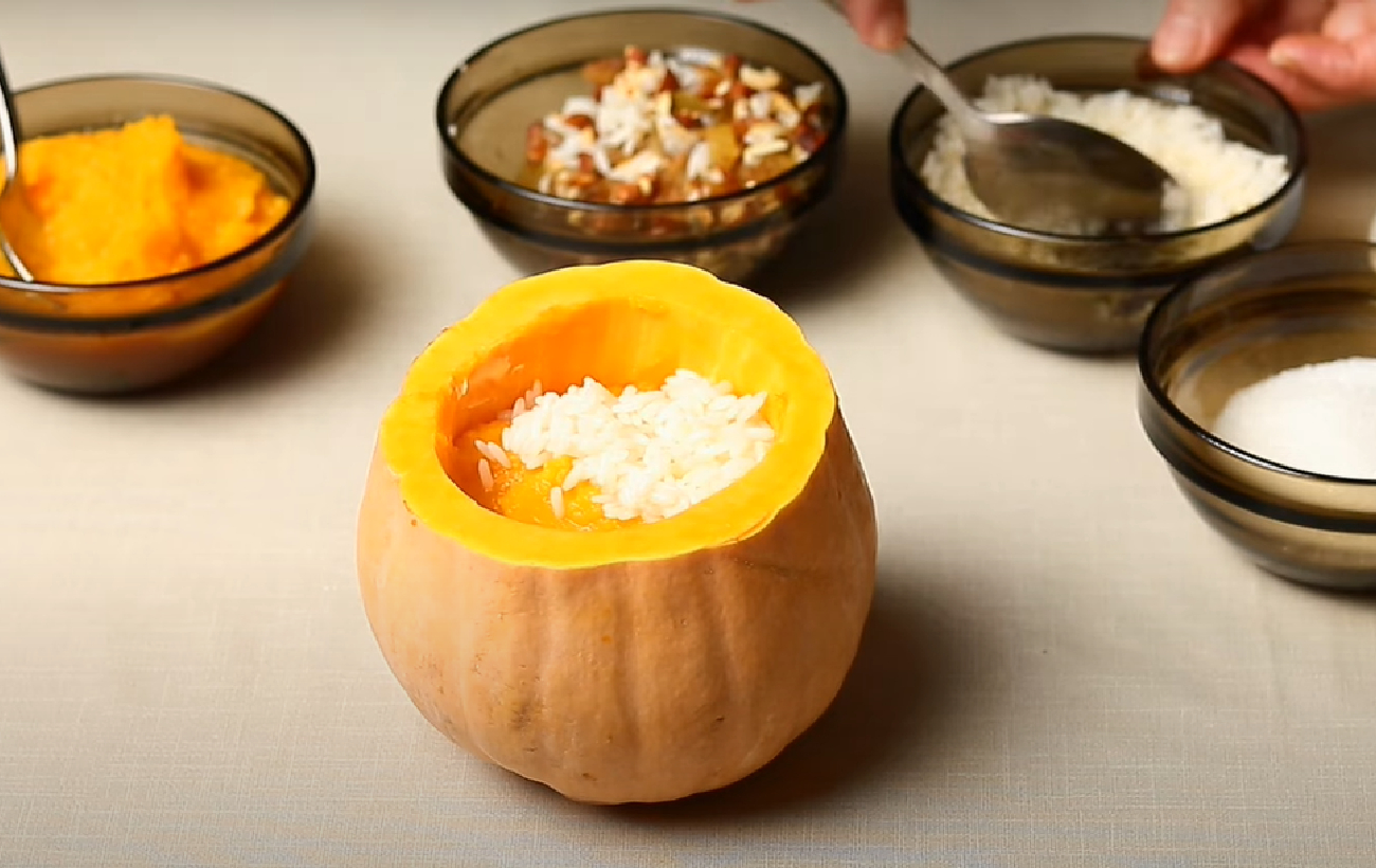 Бабка тыквенная с рисом: фаршированная тыква по рецепту 1913 года